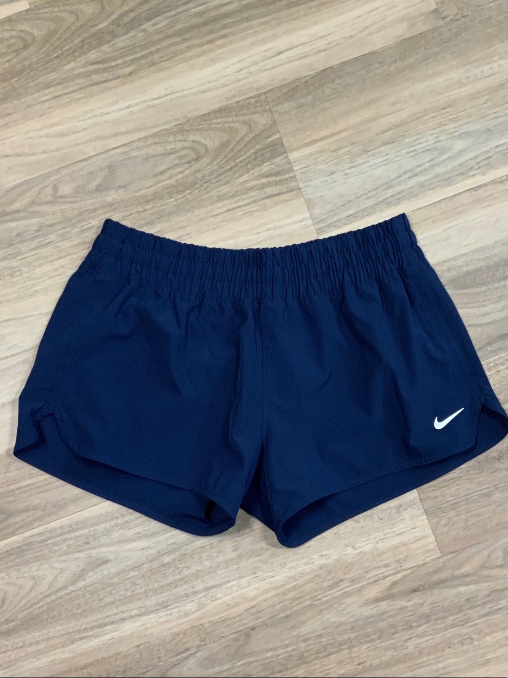 Nike Women's Dark Navy Athletic Shorts with Swoosh